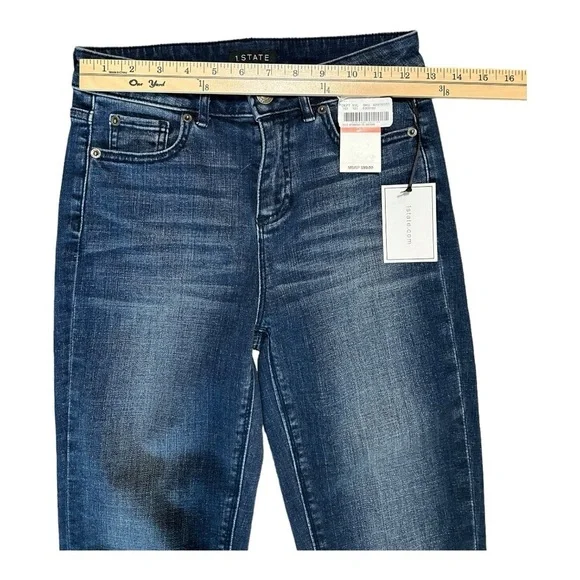 NWT 1.State Women’s Fringe Jeans Size 26 Blue - Picture 4 of 7
